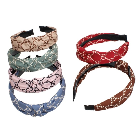 NWT Double G print fabric knotted headband - Picture 4 of 5